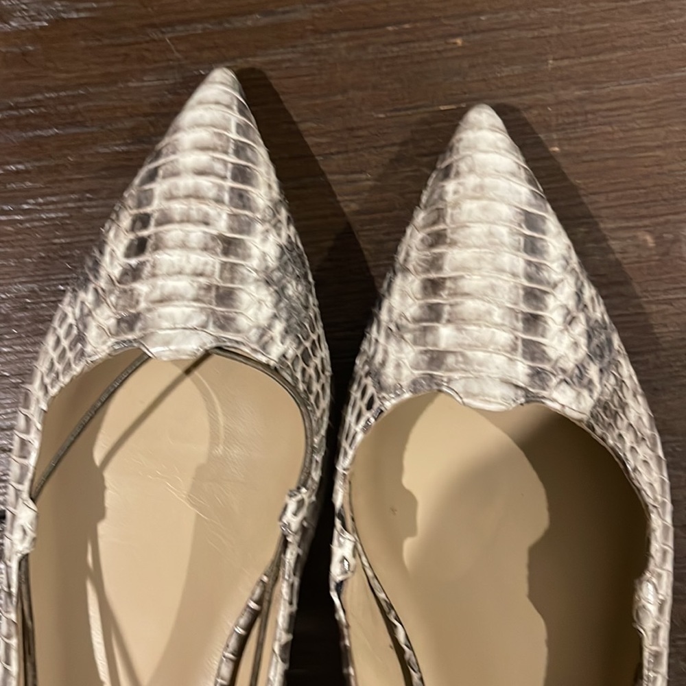 NWOB Michael KORS Collection Snakeskin Flats, 37.5 (US 7.5) - Picture 2 of 9